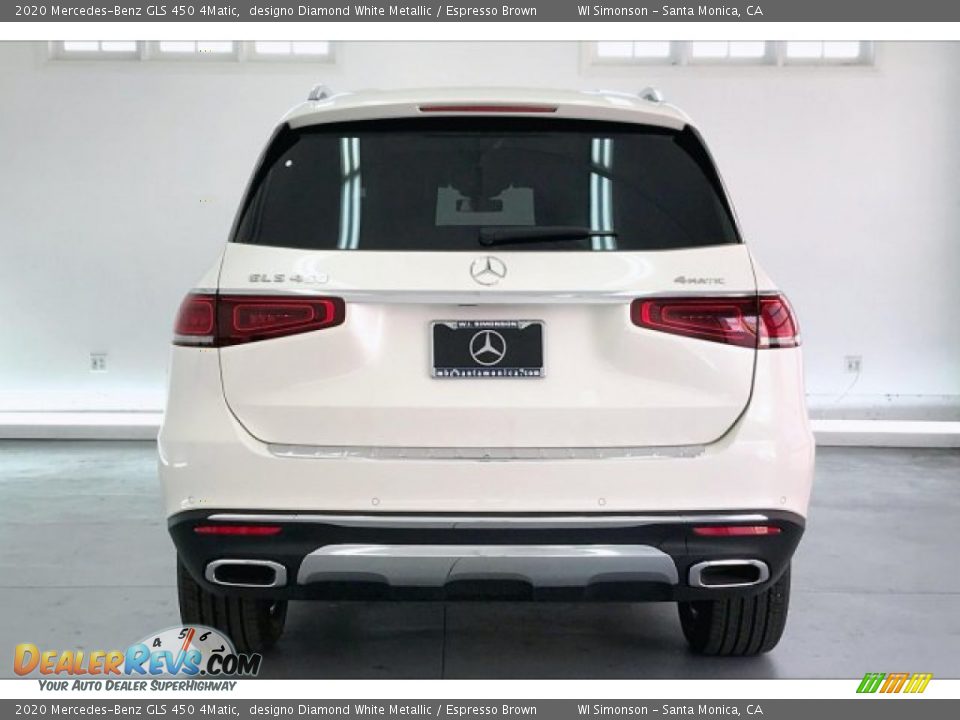 2020 Mercedes-Benz GLS 450 4Matic designo Diamond White Metallic / Espresso Brown Photo #3