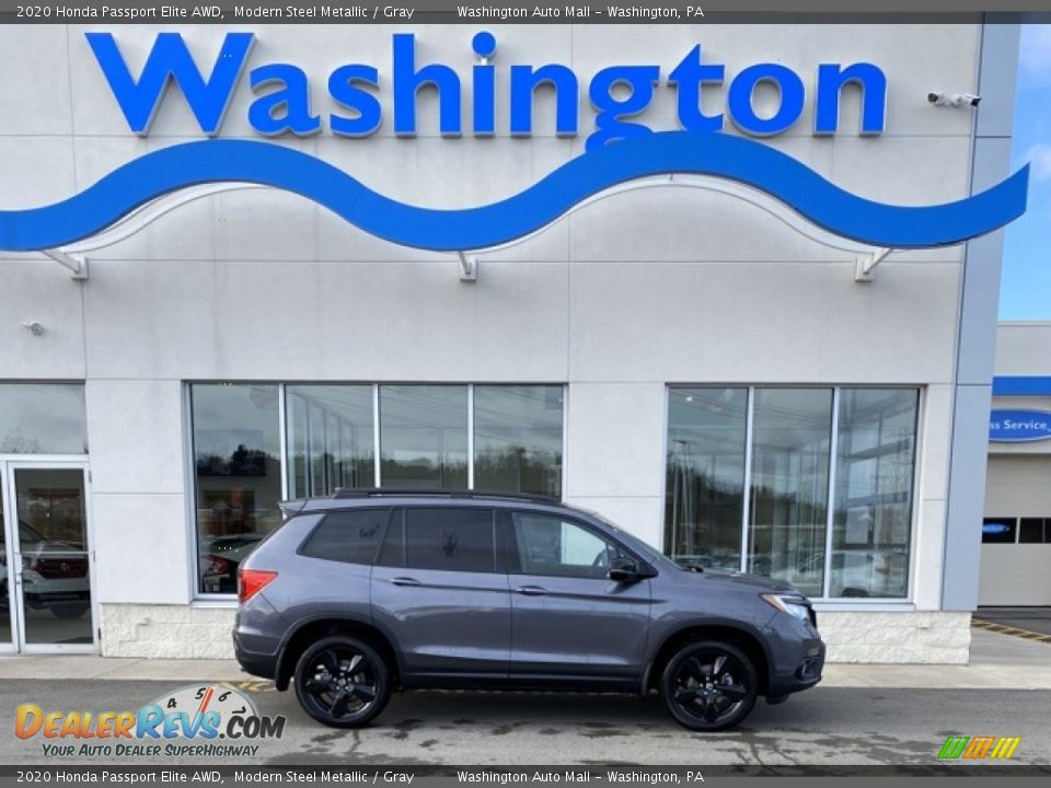 2020 Honda Passport Elite AWD Modern Steel Metallic / Gray Photo #1