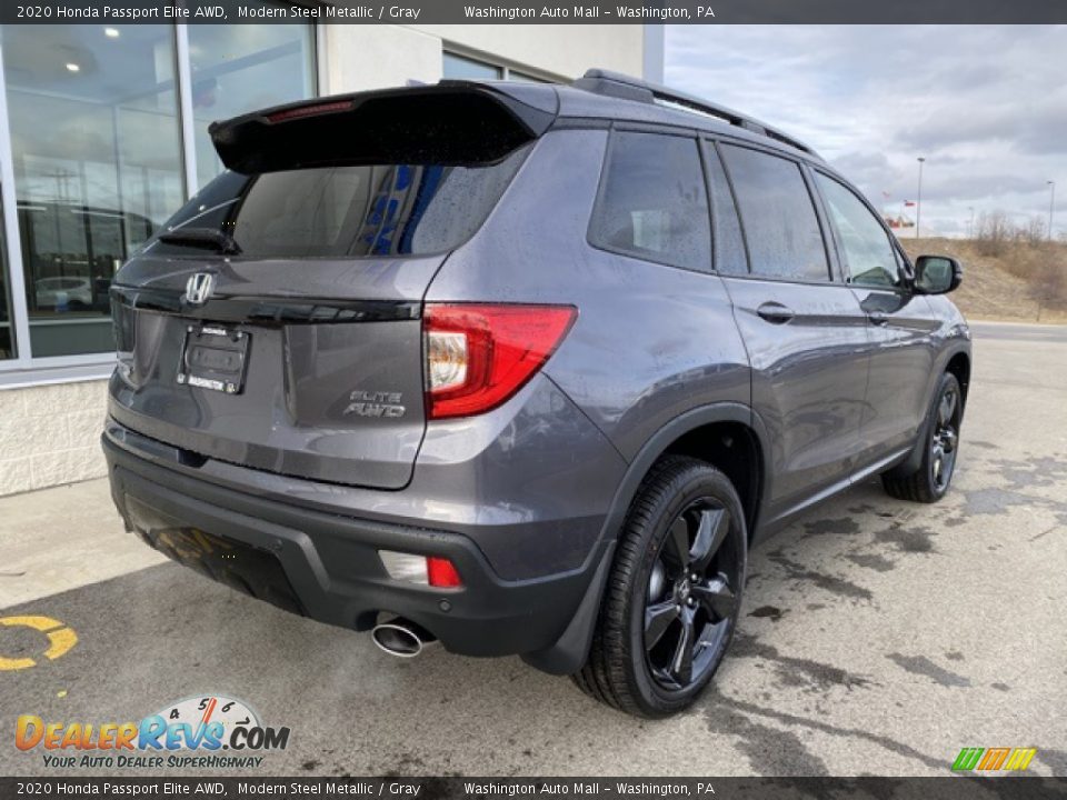 2020 Honda Passport Elite AWD Modern Steel Metallic / Gray Photo #7