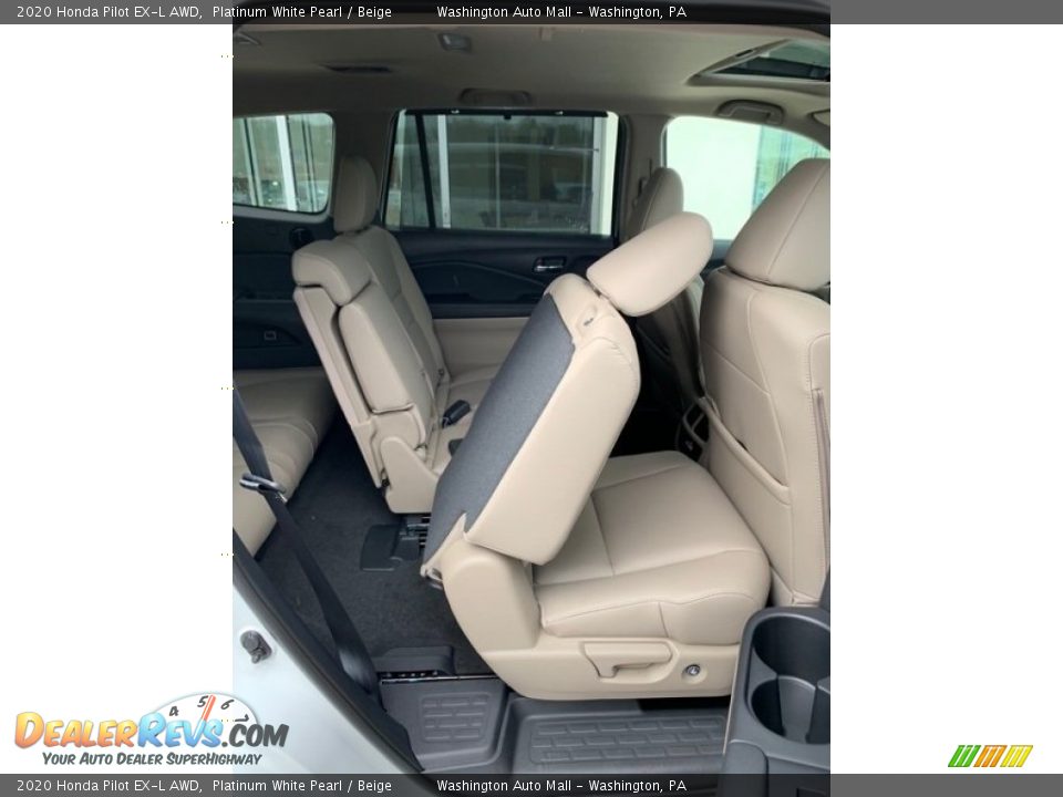 2020 Honda Pilot EX-L AWD Platinum White Pearl / Beige Photo #28