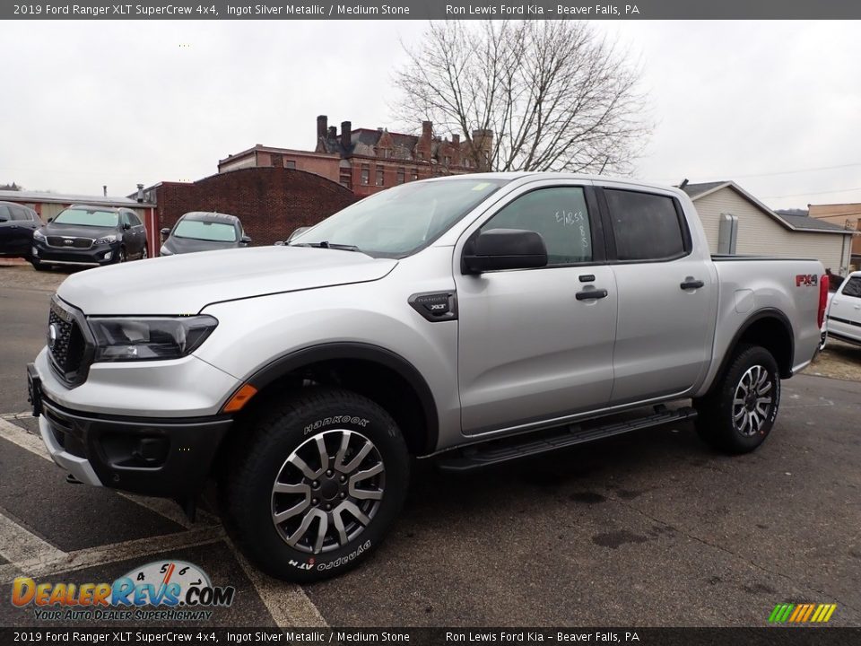 2019 Ford Ranger XLT SuperCrew 4x4 Ingot Silver Metallic / Medium Stone Photo #6