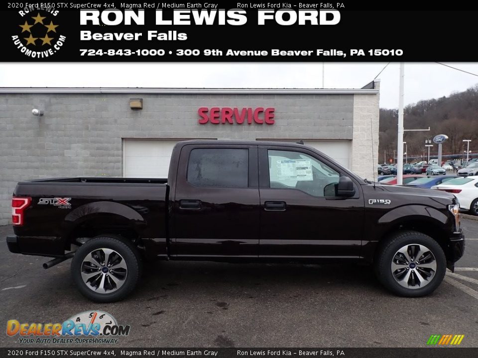 2020 Ford F150 STX SuperCrew 4x4 Magma Red / Medium Earth Gray Photo #1