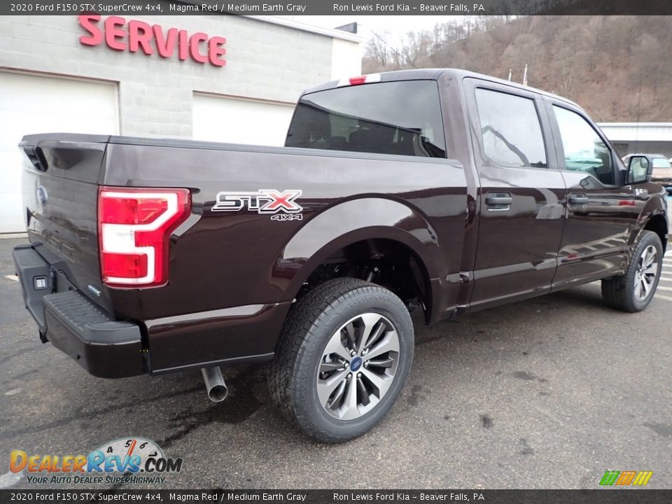 2020 Ford F150 STX SuperCrew 4x4 Magma Red / Medium Earth Gray Photo #2