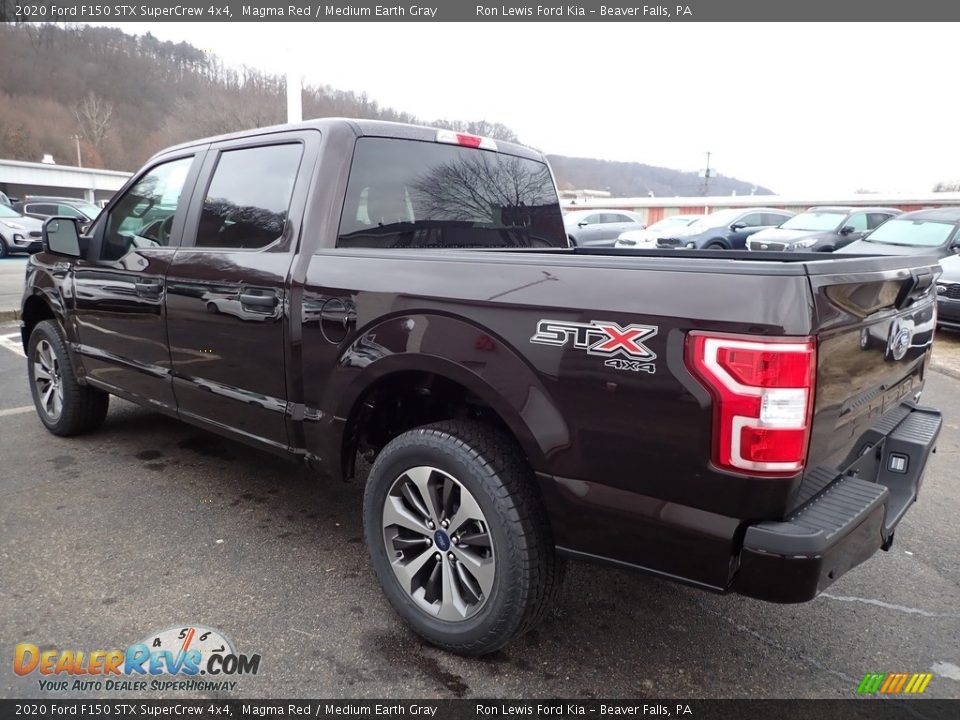 2020 Ford F150 STX SuperCrew 4x4 Magma Red / Medium Earth Gray Photo #4
