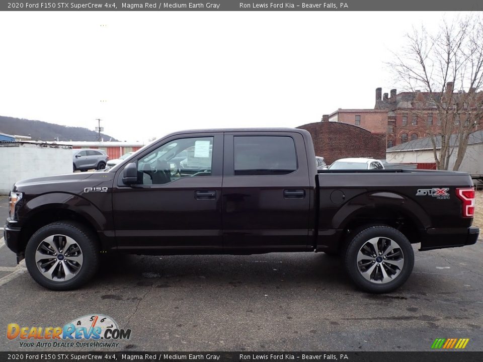 2020 Ford F150 STX SuperCrew 4x4 Magma Red / Medium Earth Gray Photo #5