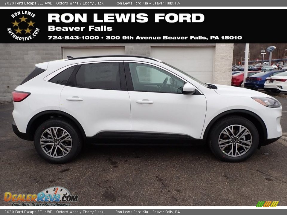 2020 Ford Escape SEL 4WD Oxford White / Ebony Black Photo #1