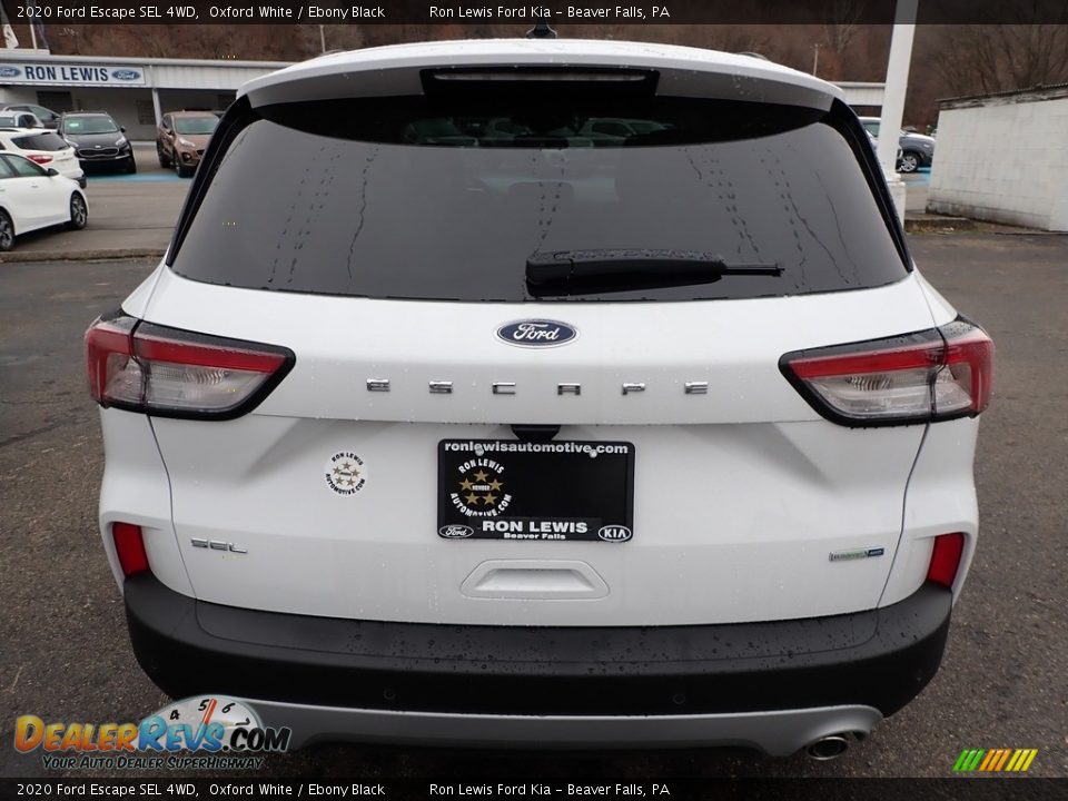 2020 Ford Escape SEL 4WD Oxford White / Ebony Black Photo #3