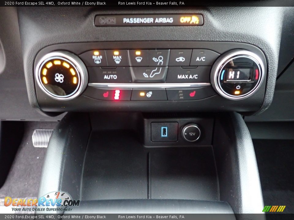 2020 Ford Escape SEL 4WD Oxford White / Ebony Black Photo #20