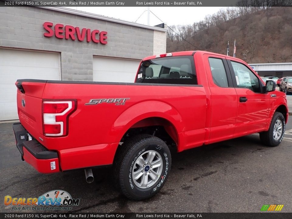 2020 Ford F150 XL SuperCab 4x4 Race Red / Medium Earth Gray Photo #2