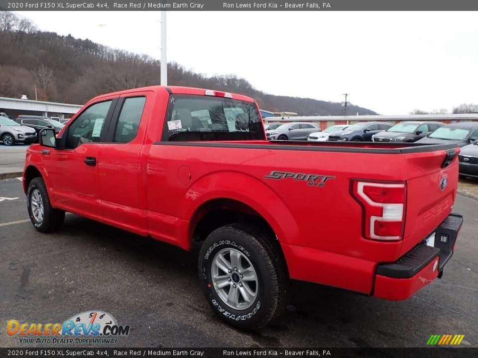 2020 Ford F150 XL SuperCab 4x4 Race Red / Medium Earth Gray Photo #4