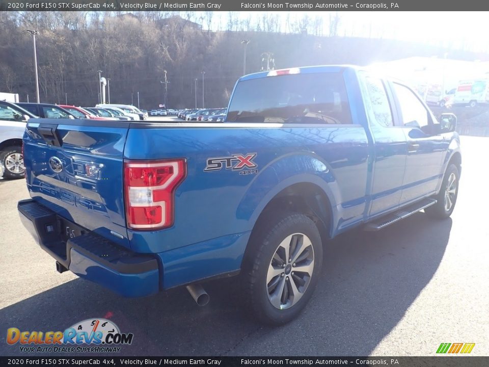 2020 Ford F150 STX SuperCab 4x4 Velocity Blue / Medium Earth Gray Photo #2