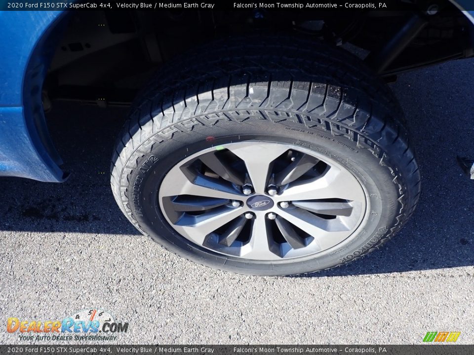 2020 Ford F150 STX SuperCab 4x4 Velocity Blue / Medium Earth Gray Photo #7