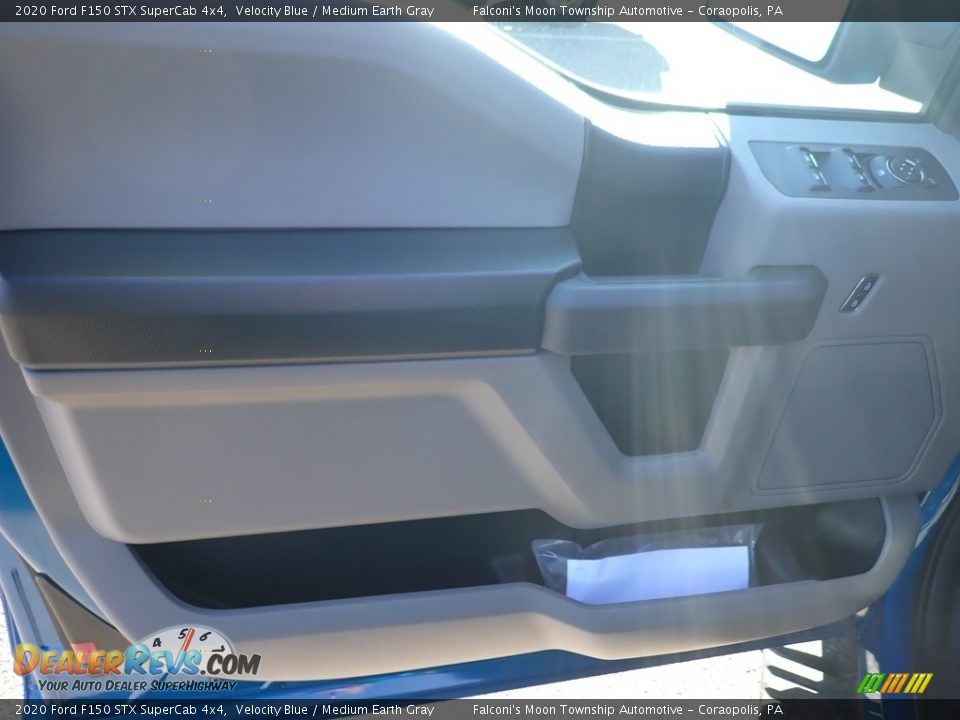 2020 Ford F150 STX SuperCab 4x4 Velocity Blue / Medium Earth Gray Photo #8