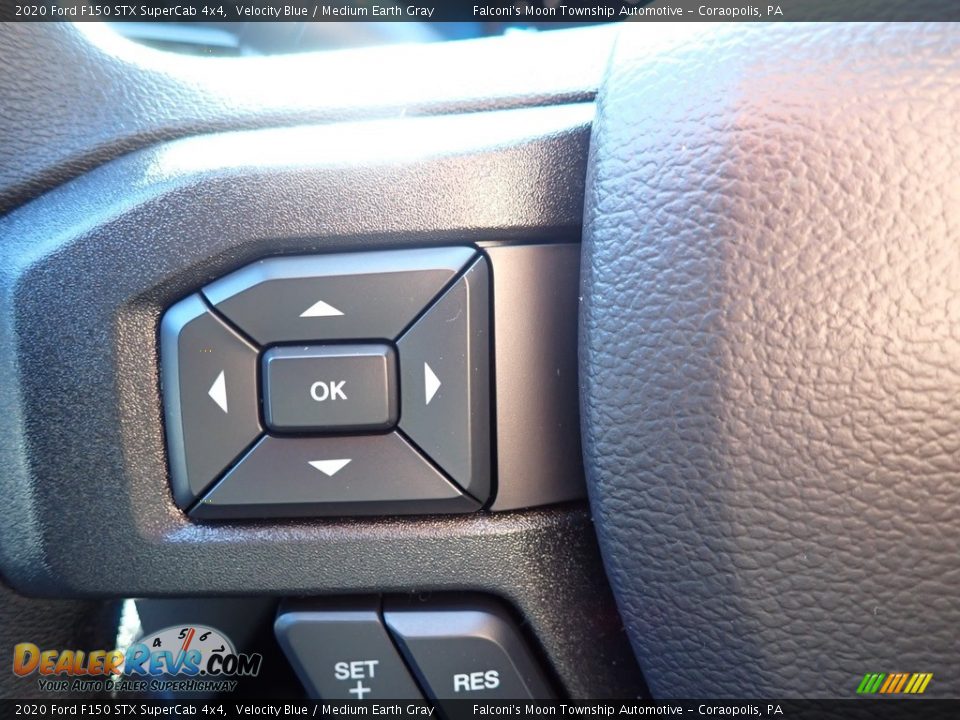 2020 Ford F150 STX SuperCab 4x4 Velocity Blue / Medium Earth Gray Photo #12