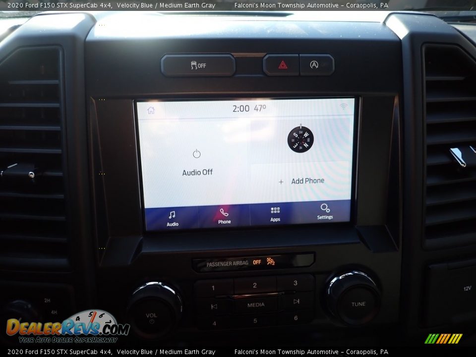 2020 Ford F150 STX SuperCab 4x4 Velocity Blue / Medium Earth Gray Photo #13