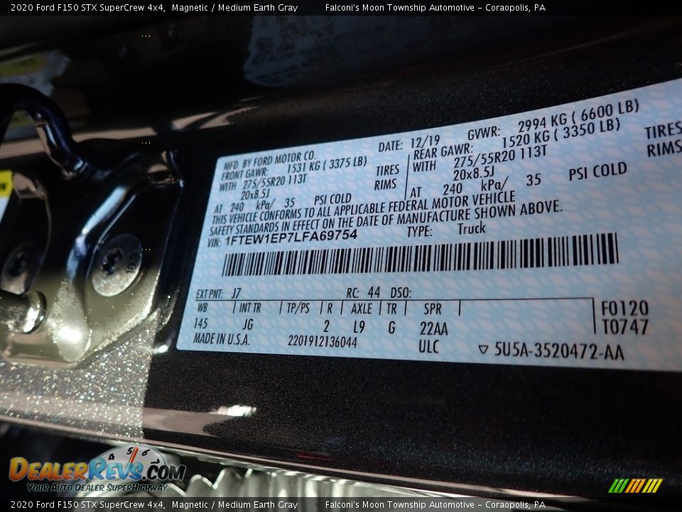 2020 Ford F150 STX SuperCrew 4x4 Magnetic / Medium Earth Gray Photo #11