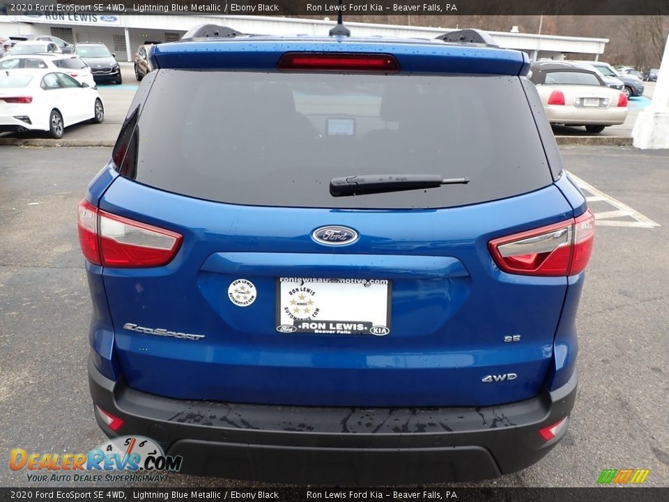 2020 Ford EcoSport SE 4WD Lightning Blue Metallic / Ebony Black Photo #4