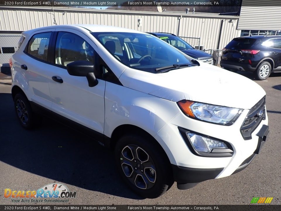 2020 Ford EcoSport S 4WD Diamond White / Medium Light Stone Photo #3