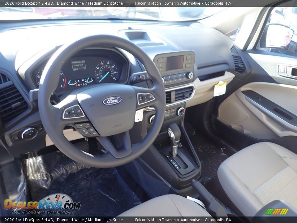 2020 Ford EcoSport S 4WD Diamond White / Medium Light Stone Photo #9