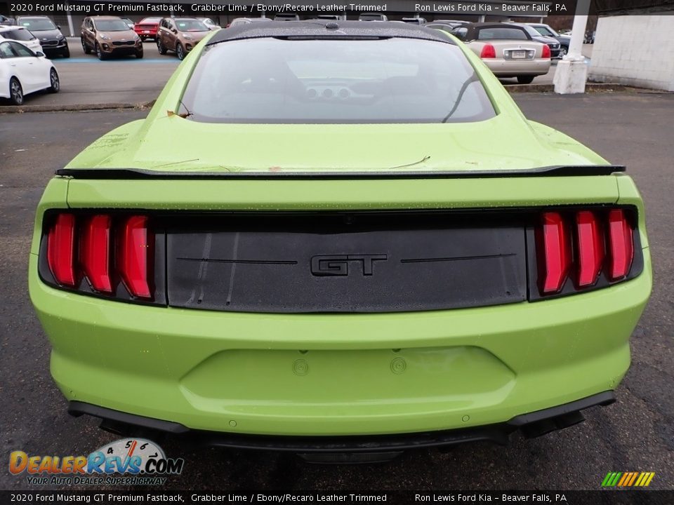 2020 Ford Mustang GT Premium Fastback Grabber Lime / Ebony/Recaro Leather Trimmed Photo #3