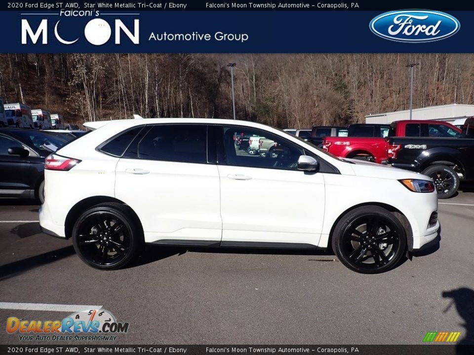 2020 Ford Edge ST AWD Star White Metallic Tri-Coat / Ebony Photo #1