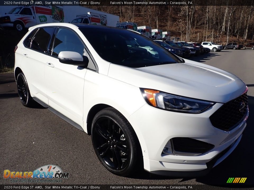 2020 Ford Edge ST AWD Star White Metallic Tri-Coat / Ebony Photo #3