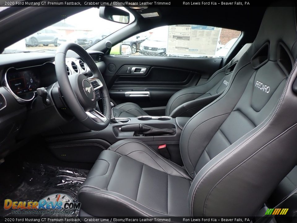 Ebony/Recaro Leather Trimmed Interior - 2020 Ford Mustang GT Premium Fastback Photo #13