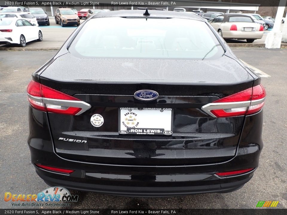 2020 Ford Fusion S Agate Black / Medium Light Stone Photo #4