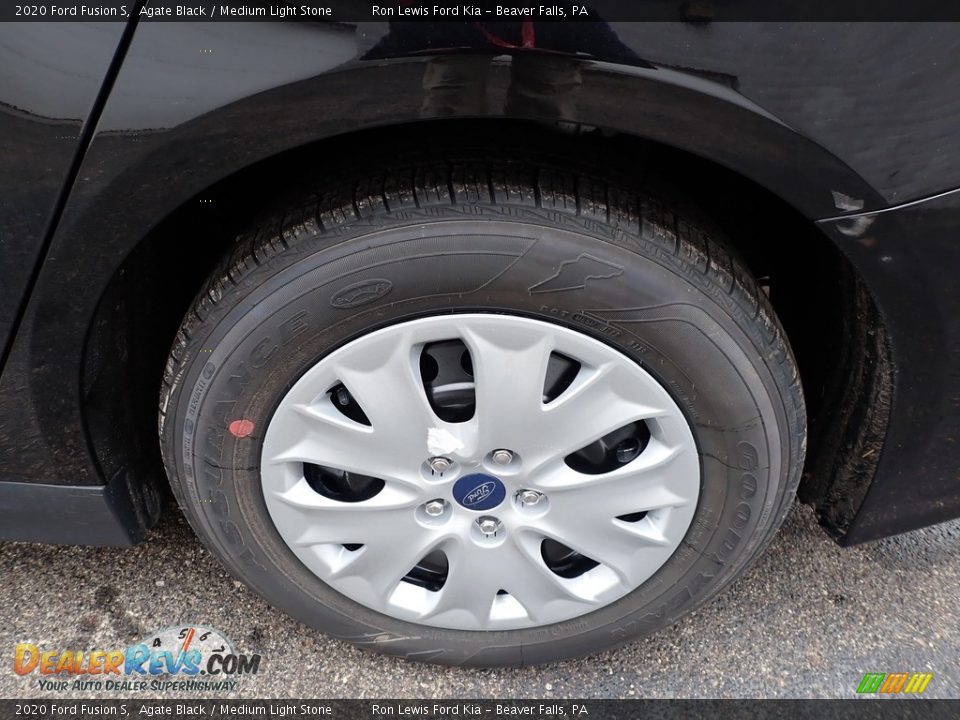 2020 Ford Fusion S Agate Black / Medium Light Stone Photo #10