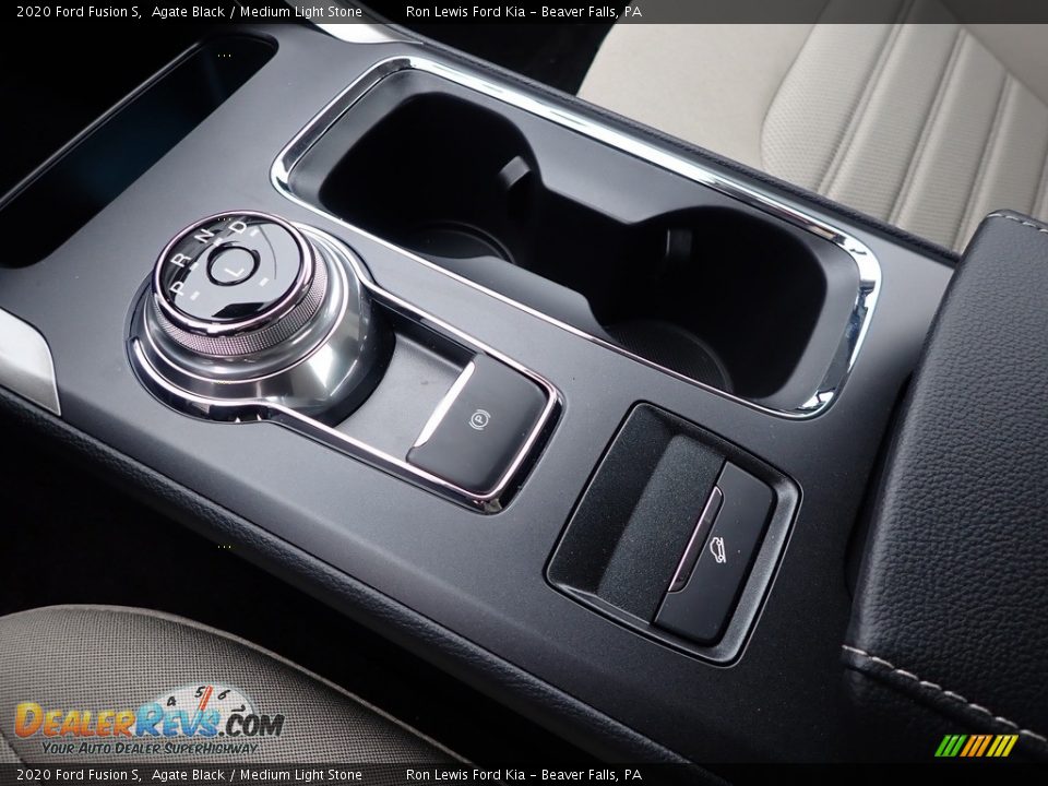 2020 Ford Fusion S Agate Black / Medium Light Stone Photo #12