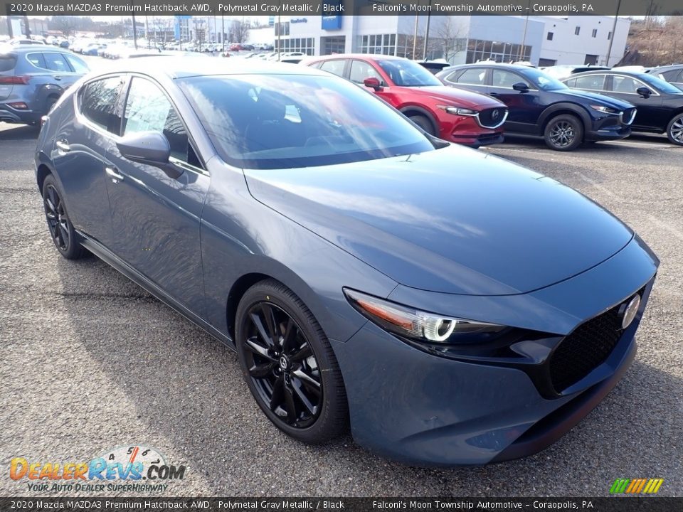 2020 Mazda MAZDA3 Premium Hatchback AWD Polymetal Gray Metallic / Black Photo #3
