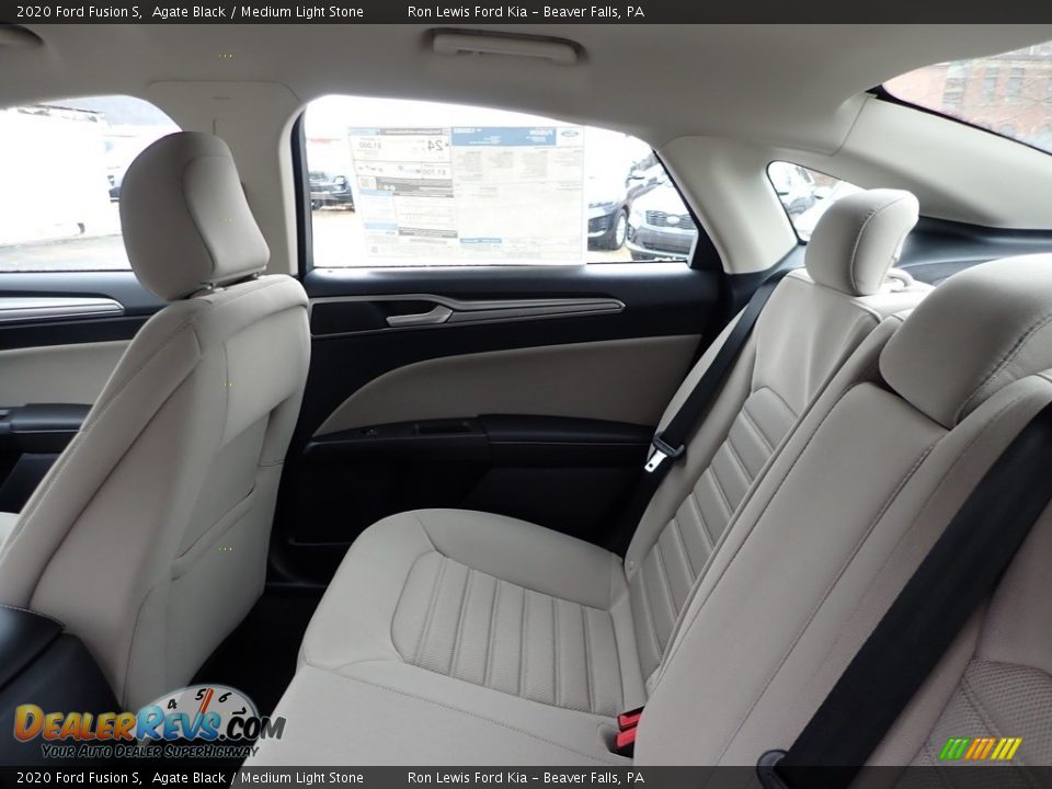 2020 Ford Fusion S Agate Black / Medium Light Stone Photo #15