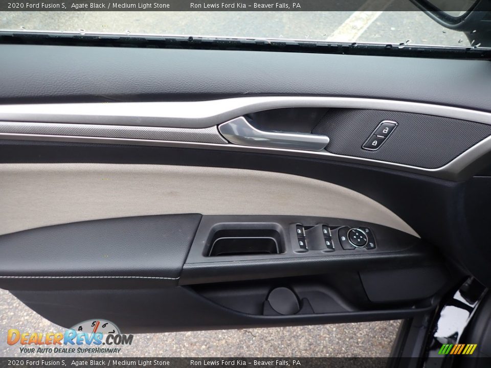 2020 Ford Fusion S Agate Black / Medium Light Stone Photo #17
