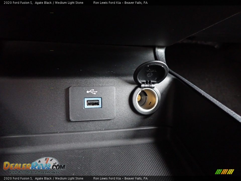 2020 Ford Fusion S Agate Black / Medium Light Stone Photo #19