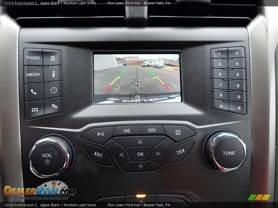 2020 Ford Fusion S Agate Black / Medium Light Stone Photo #20