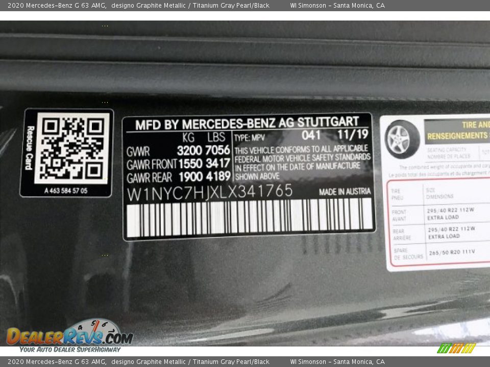 2020 Mercedes-Benz G 63 AMG designo Graphite Metallic / Titanium Gray Pearl/Black Photo #24