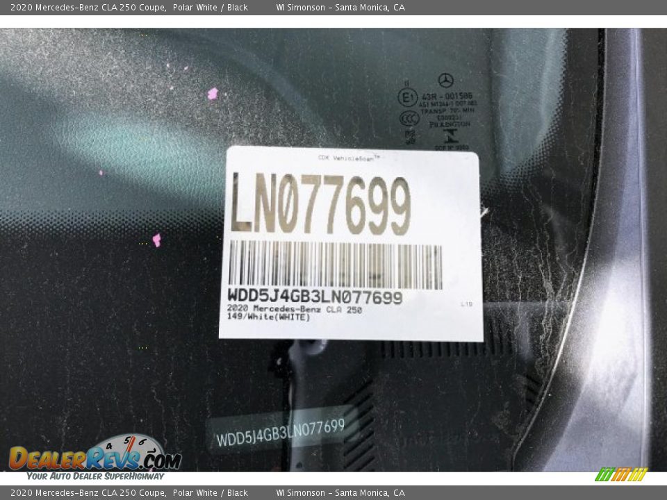 2020 Mercedes-Benz CLA 250 Coupe Polar White / Black Photo #11