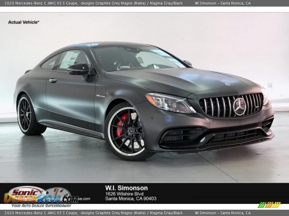2020 Mercedes-Benz C AMG 63 S Coupe designo Graphite Grey Magno (Matte) / Magma Gray/Black Photo #1