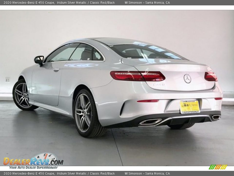 2020 Mercedes-Benz E 450 Coupe Iridium Silver Metallic / Classic Red/Black Photo #2