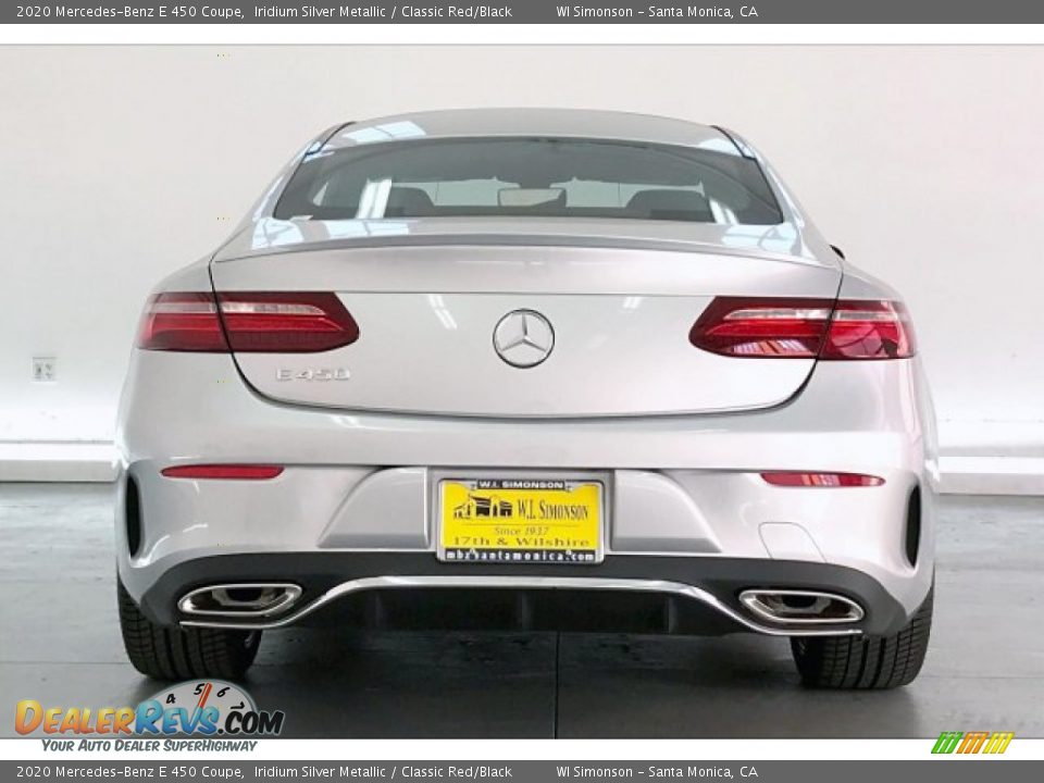 2020 Mercedes-Benz E 450 Coupe Iridium Silver Metallic / Classic Red/Black Photo #3
