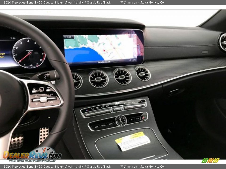 2020 Mercedes-Benz E 450 Coupe Iridium Silver Metallic / Classic Red/Black Photo #6