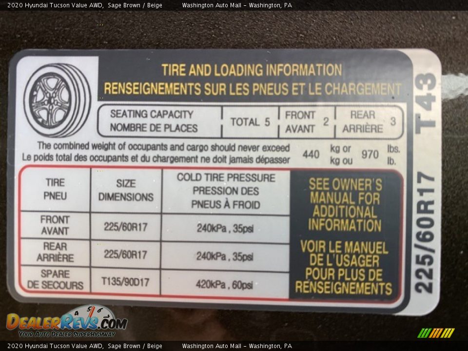 2020 Hyundai Tucson Value AWD Sage Brown / Beige Photo #9