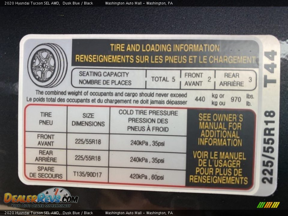 2020 Hyundai Tucson SEL AWD Dusk Blue / Black Photo #9