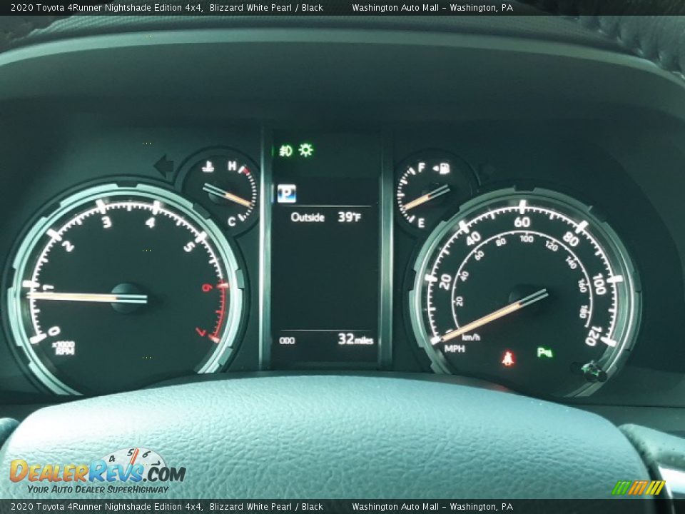 2020 Toyota 4Runner Nightshade Edition 4x4 Blizzard White Pearl / Black Photo #34