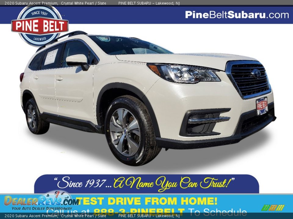 2020 Subaru Ascent Premium Crystal White Pearl / Slate Photo #1