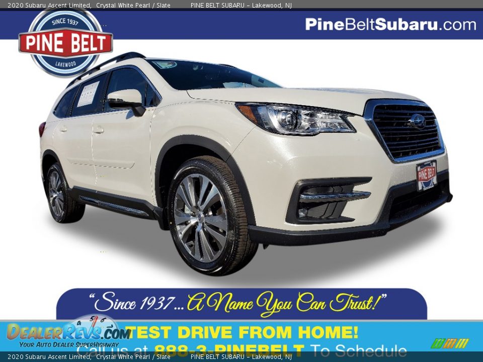 2020 Subaru Ascent Limited Crystal White Pearl / Slate Photo #1