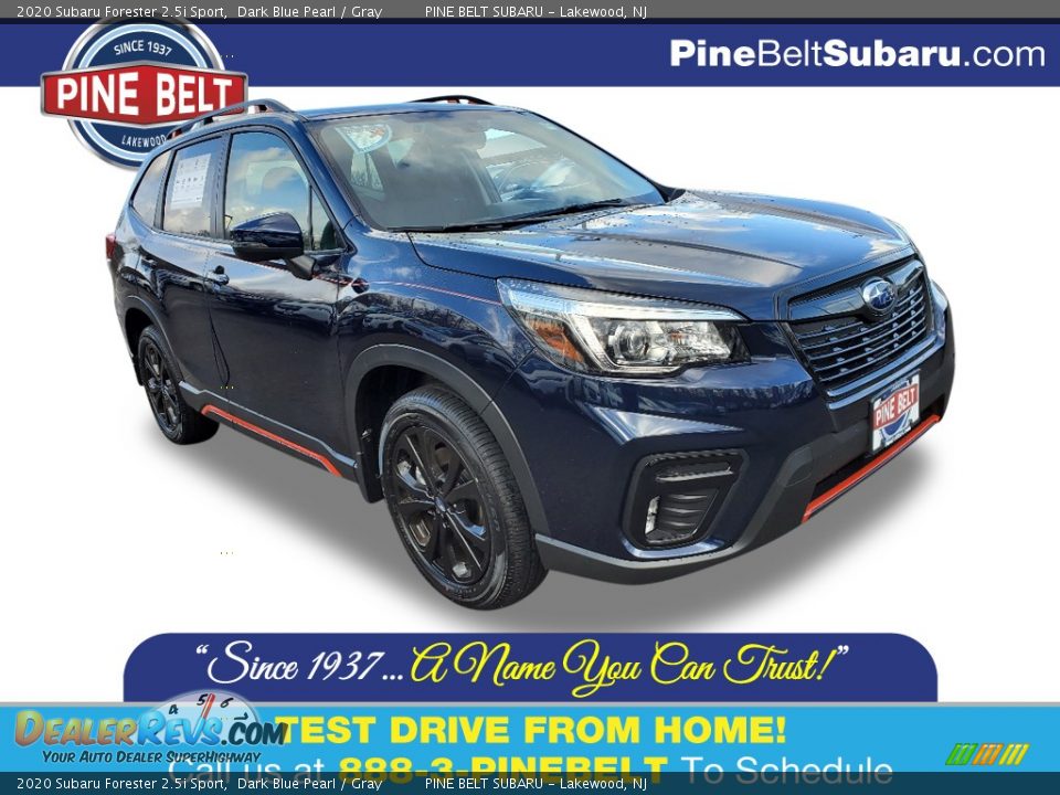 2020 Subaru Forester 2.5i Sport Dark Blue Pearl / Gray Photo #1