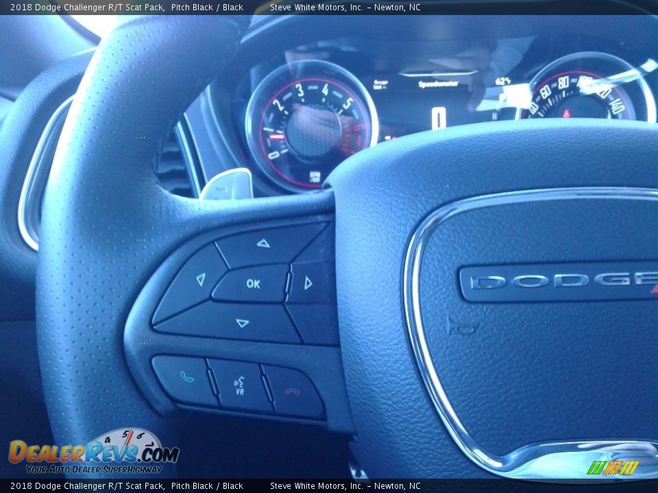 2018 Dodge Challenger R/T Scat Pack Pitch Black / Black Photo #16