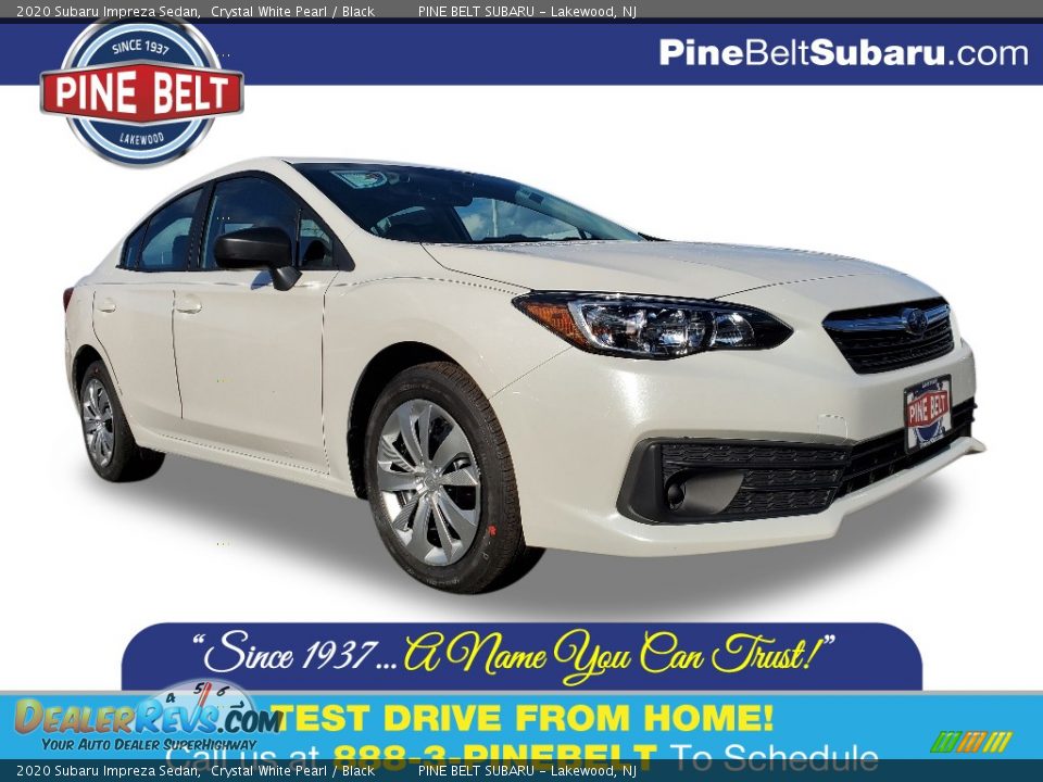 2020 Subaru Impreza Sedan Crystal White Pearl / Black Photo #1