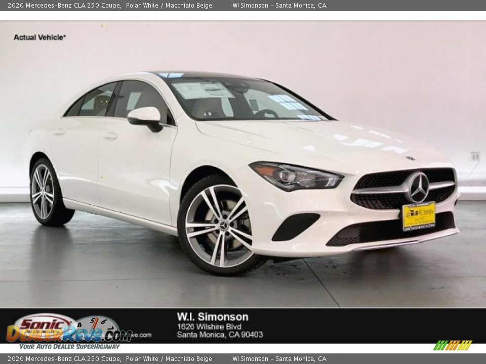 2020 Mercedes-Benz CLA 250 Coupe Polar White / Macchiato Beige Photo #1